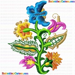 Flowers and Tree 905 Embroidery Design