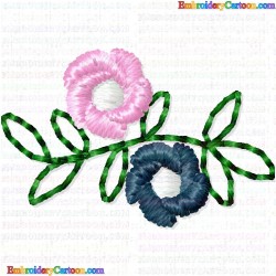 Flowers and Tree 906 Embroidery Design