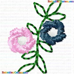 Flowers and Tree 907 Embroidery Design