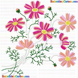 Flowers and Tree 922 Embroidery Design