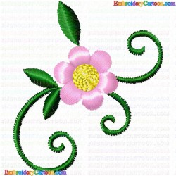 Flowers and Tree 948 Embroidery Design