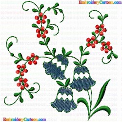 Flowers and Tree 955 Embroidery Design