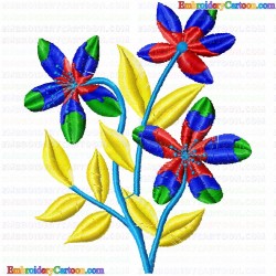 Flowers and Tree 95 Embroidery Design