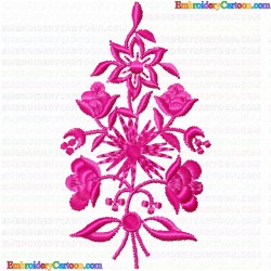 Flowers and Tree 964 Embroidery Design