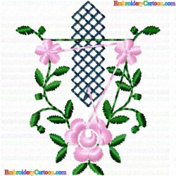 Flowers and Tree 969 Embroidery Design