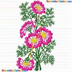 Flowers and Tree 989 Embroidery Design