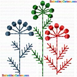 Flowers and Tree 990 Embroidery Design