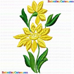 Flowers and Tree 995 Embroidery Design