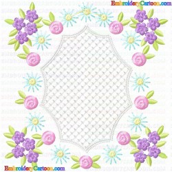 Flowers and Tree 9 Embroidery Design