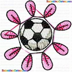 Football 18 Embroidery Design