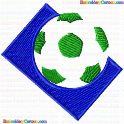 Football 64 Embroidery Design