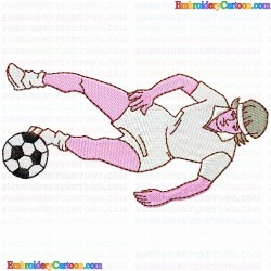 Football 7 Embroidery Design