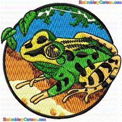 Frogs 52 Embroidery Design