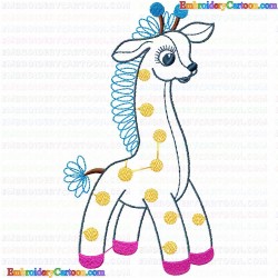 Giraffe 4 Embroidery Design