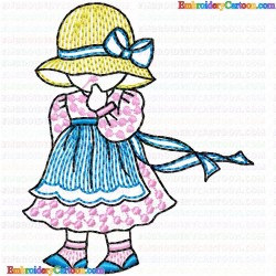 Girls 28 Embroidery Design