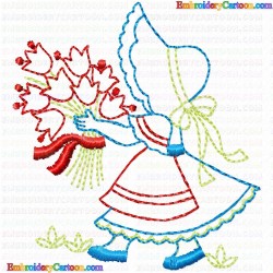 Girls 32 Embroidery Design