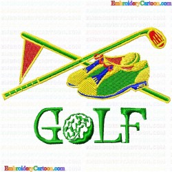 Golf 101 Embroidery Design