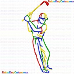 Golf 106 Embroidery Design