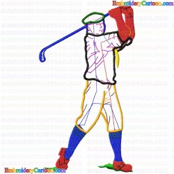 Golf 107 Embroidery Design