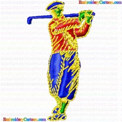 Golf 112 Embroidery Design