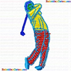 Golf 113 Embroidery Design