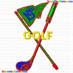 Golf 116 Embroidery Design