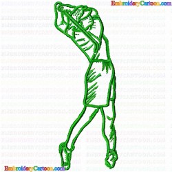 Golf 117 Embroidery Design