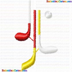 Golf 11 Embroidery Design