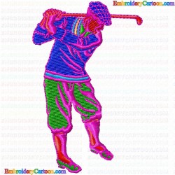 Golf 125 Embroidery Design