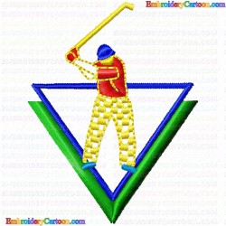 Golf 134 Embroidery Design