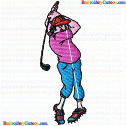 Golf 135 Embroidery Design