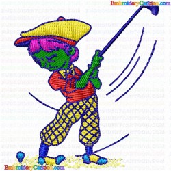 Golf 136 Embroidery Design