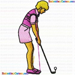 Golf 140 Embroidery Design