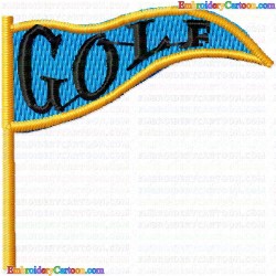 Golf 143 Embroidery Design