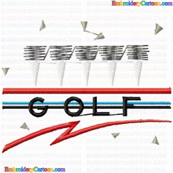 Golf 150 Embroidery Design