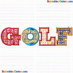 Golf 153 Embroidery Design