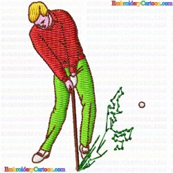 Golf 155 Embroidery Design