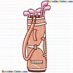 Golf 15 Embroidery Design