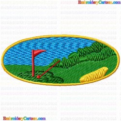 Golf 163 Embroidery Design