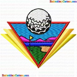 Golf 165 Embroidery Design