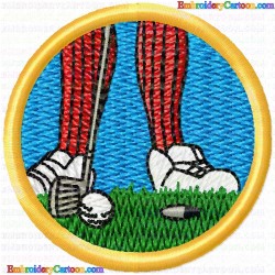 Golf 166 Embroidery Design