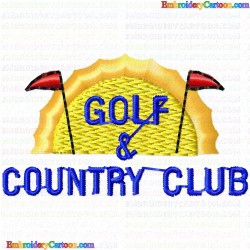 Golf 167 Embroidery Design