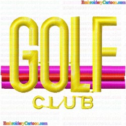 Golf 169 Embroidery Design