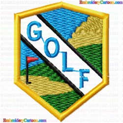 Golf 177 Embroidery Design