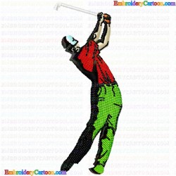 Golf 183 Embroidery Design