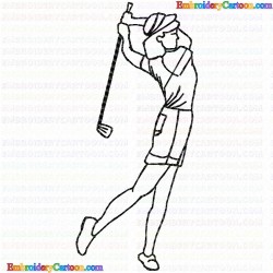 Golf 184 Embroidery Design