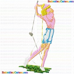 Golf 187 Embroidery Design