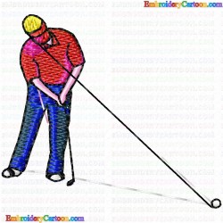 Golf 191 Embroidery Design