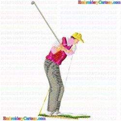 Golf 197 Embroidery Design