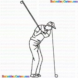 Golf 198 Embroidery Design